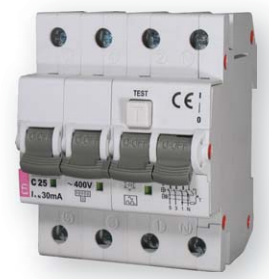 Дифференциальные автоматические выключатели KZS-4M ETI